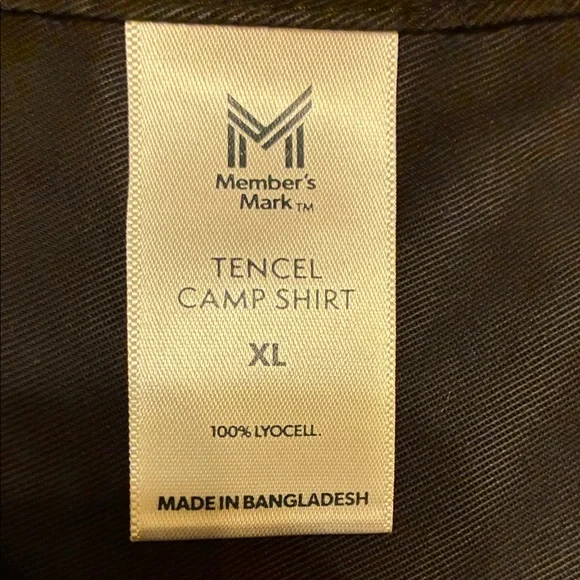 NWT Black Tencel Camp Button-Up Shirt multiple sizes - Picture 9 of 9